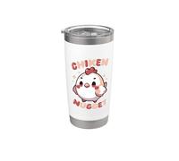 Pépite de poulet Kawaii mignon drôle amateur de poulet Gobelet isotherme en acier inoxydable double paroi
