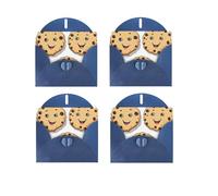 Pépites de chocolat avec différentes expressions, impression horizontale sur un seul côté, papier nacré pour anniversaire, Halloween, Noël, Halloween, fête d'anniversaire, carte de vœux