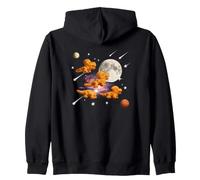 Pépites de Poulet dans l'espace - Motif Humoristique de Nourriture Cosmique Sweat à Capuche