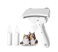 Pepkefir Peigne vapeur 3 en 1 pour chat et chien pour poils longs et courts pour épilation et perte de poils de chat et de chien, deux modes de pulvérisation avec USB, bouton de libération des poils