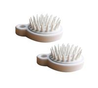PEPLAYTAL 1 Jeu Se Laver Les Cheveux Abandonner Poil Brossage Santal Séchage Peignes Souffler Scrubber Démêlant Balayer Cuir Chevelu Évent Massage Épurateurs Nettoyants Blanche 2 Pièces