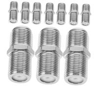 PEPLAYTAL 10 pièces Adaptateurs Connecteurs Femelle à Femelle Cuivre pour Extension Câble Tv Coaxial Raccords Robustesse et Compatibilité pour Câbles Antenne Télévision