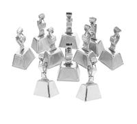 PEPLAYTAL 10 Pièces Anneaux Alarme pour Canne à Mer Cloches Métalliques Haute Sensibilité pour Indicateur Morsure Compact et Portable