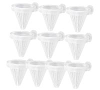 PEPLAYTAL 10pièces Distributeur Alimentation pour Aquarium avec Ventouse Entonnoir Flottant pour Nourriture Vivante Couleur Aléatoire