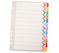 PEPLAYTAL 12 feuilles Intercalaires Classeur Colorés avec Onglets Numérotées Séparateurs pour Cahier à Anneaux Organisation Bureau et Maison