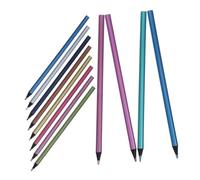 PEPLAYTAL 12 pièces Crayons de Couleur Métalliques Bois Solide pour Étudiants Pédagogiques Pratiques pour Dessin Peinture et Cadeaux Scolaires
