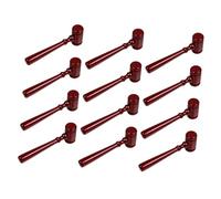 PEPLAYTAL 12 Pièces Mini Marteaux de Juge Bois Petit pour Garçon Fille Accessoires de Justice pour Déguisement de Fête Tribunal et Aux Enchères