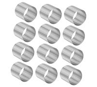 PEPLAYTAL 12 pièces Moules à Gâteau Acier Inoxydable Anneaux Mousse Mini Ronds pour Pâtisserie DIY Moules à Charlotte et Tartelette