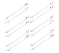 PEPLAYTAL 12 Pièces Stainless Steel Lab Spatulas Ergonomic Double Ended Sampling Spoons For Laboratory Reagent Kitchen Classroom Use Lightweight Portable Tools