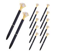 PEPLAYTAL 12 Pièces Stylos à Bille Gel Métalliques Encre Noire avec Brillant pour Mariage Nuptiale Bureau et École Écriture Fluide et Design Élégant