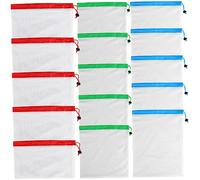 PEPLAYTAL 15 Pièces de Rangement légumes pour Fruit Engrener de Produits réutilisables Produire des en Filet réutilisable de Rangement en Filet Polyester