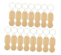 PEPLAYTAL 15 pièces Porte-clés Jeton en Bois Accessoire pour Caddie Clé Trolley Métal et Bois Pratique pour Supermarché et Organisation des Clés