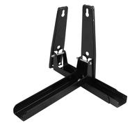 PEPLAYTAL 1Pièce Étagère de Rangement Murale Acier Inoxydable Support Rétractable pour Micro Ondes Rack de Cuisine Noir Gain de Place et Design Moderne