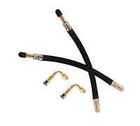PEPLAYTAL 2 Ensembles Rallonge de Tige de Valve Pneu Flexible Adaptateur Longues Coudées à Résistante Pression Extension pour Voitures Camions Scooters et Camping Cars