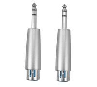 PEPLAYTAL 2 pièces Adaptateur XLR Broches Femelle Cuivre Convertisseur Audio Pouce vers Connecteur Microphone Pack pour Micro et Haut Parleur