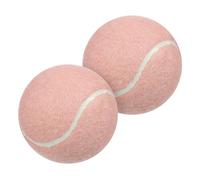 PEPLAYTAL 2 pièces Balles de Tennis Entraînement Débutantes Rose Lot de Jouets Ludiques Caoutchouc Amélioration Coordination et Réactivité pour Femmes