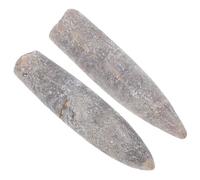 PEPLAYTAL 2 Pièces Bélemnite Naturel pour Éducation et Décor Maison Fossile Minéral Authentique pour Enseignement Géologie et Collection