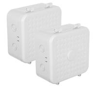 PEPLAYTAL 2 Pièces Boîte Organisation Étanche pour Câbles Boîtier de Jonction Plastique Résistant Pluie Rangement pour Câbles Alimentation et Caméras de Sécurité Usage Extérieur et Bureau