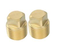 PEPLAYTAL 2 Pièces Bouchon de Tuyau Laiton Bouchon de Vidange Anti-Fuite pour Coques de Bateau Application Industrielle et Yacht Bspt Structure Carrée Intérieure pour Serrage Facile