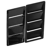 PEPLAYTAL 2 pièces Décoration Capot Voiture Abs Ornement Évent Capot avec Design Aération Voiture Requin Couverture Adhésive pour Extérieur Kit