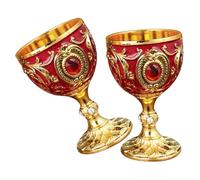 PEPLAYTAL 2 Pièces Gobelets à Liqueur Européens Vintage Réutilisables pour Boissons Alcoolisées Décoration