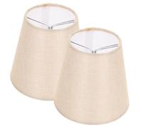 PEPLAYTAL 2 pièces Lot de Abat-jours Tissu pour Lustres et Appliques Murales Clips Faciles à Installer Protège Ampoules pour Lampes Suspendues Lampadaires et Lampes de Bureau