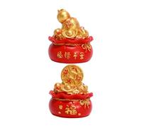 PEPLAYTAL 2 Pièces Resin Money Bag Adornments Creative Year Desktop Ornaments Craft Decorations for Home Office