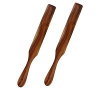 PEPLAYTAL 2 pièces Spatule Bois Tourne-pâte et Épandeur de Confiture Léger Ustensile de Cuisine Polyvalent pour Cuisson Mélange et Tartinage Bois Sûr et Finition Soignée