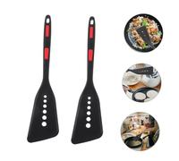 PEPLAYTAL 2 pièces Spatules de Cuisine Silicone Antiadhésives Lot de Résistantes Chaleur Souples pour Wok Cuisson Poisson et Pâtisserie