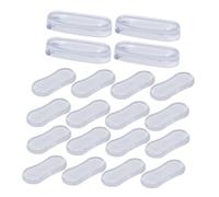 PEPLAYTAL 20 Pièces Coussinets de Silicone Transparent Antichoc pour Abattant de Réducteurs de Bruit et Protection Collision Étanches et Antidérapants pour Fermeture Silencieuse