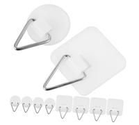 PEPLAYTAL 20 pièces Crochets Muraux Invisibles avec Adhésif Sans Perçage Supports Décoratifs pour Assiettes et Cadres Résistants et Faciles à Installer pour Murs Solides