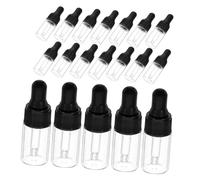 PEPLAYTAL 20 pièces Flacons Pipette Transparents avec Bouchons Étanches pour Huiles Essentielles et Sérums Récipient de Voyage et Rechargeable pour Dosage Précis des