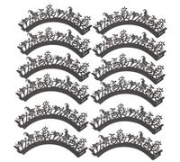 PEPLAYTAL 24 Pièces Caissettes Papier Halloween Décorations Gâteaux Citrouille pour Cupcakes Fête