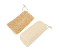 PEPLAYTAL 2pièces Éponge Naturelle Luffa Pour Cuisine Et Salle De Bain De Douce Et Non Rayante Idéale Pour Vaisselle Et Soins Peau Avec Corde Pratique Et