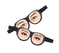 PEPLAYTAL 2Pièces Lot de Masques pour Yeux Amusants Doux Réglables Parfaits pour Voyager une Méditer Design pour Égayer Vos