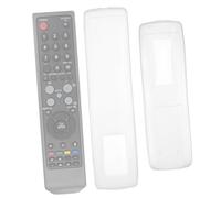 PEPLAYTAL 3 Pièces Housse Silicone Transparente Poussière pour Télécommande TV et Climatiseur Protection Flexible et Élastique Lot de Caches Poussière Téléviseur Compatible