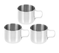 PEPLAYTAL 3 pièces Pichet à Lait Acier Inoxydable Tasse Mousseuse Ergonomique Multifonction pour Smoothie Facile à Nettoyer