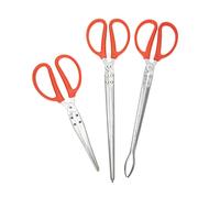 PEPLAYTAL 3 pièces Pince Crabe Acier Inoxydable Pinces Dérapantes pour Loche Eel Catching et Ramassage de Déchets Poignées Plastique Ergonomiques Résistantes Outils pour Cuisine