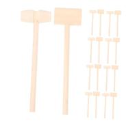 PEPLAYTAL 30 Pièces Mini Wooden Toy Hammers for Natural Hardwood Educational Toys Compact for Fine Motor Skills and Creative Play