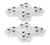 PEPLAYTAL 32 Pièces Small Self-adhesive Swivel Castors Silent Heavy-duty Rollers With Three Ball Bearings For Cabinets Appliances DIY Furniture No-drill Installation