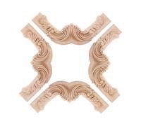 PEPLAYTAL 4 Pièces Appliques Sculpté Décoratifs pour Meubles Coins Décoratifs Sculptés Accessoires pour Portes Armoires Murs Tv et Plafonds Style Français Élégant