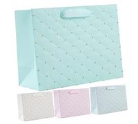 PEPLAYTAL 4 Pièces d'emballage de fête mini- de faveur de la fête bleue en gros Petit sachet noel pochette noel d'emballage contenant Carton