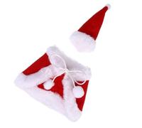 PEPLAYTAL 4 Pièces Housse de Bouteille de Doux avec Bonnet Décoration Réutilisable pour Cadeau et Fête Ensemble de Vêtements Chapeaux Rouge