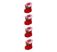 PEPLAYTAL 4 Pièces Lot de de Noël Flocage Porte Suspendu Décoration Festive pour Garçon Fille et Sûr pour Surprise de Table de Noël