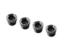 PEPLAYTAL 4 Pièces Lot de Vis Alliage Aluminium pour Fixation de Poteau de Frein V Légères et Résistantes Compatibles VTT et de Route Finition Noire et Poussière
