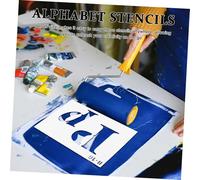 PEPLAYTAL 40 pièces Pochoirs Lettres Alphabet Réutilisables Plastique Set pour Peinture Spray Chiffres et Symboles pour Scrapbook Journaux Créatifs et Bricolage Artistique