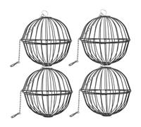 PEPLAYTAL 4pièces Distributeur à Foin Suspendu pour Petits Animaux De Boules Inoxydable Râtelier à Herbe pour Cobayes Hamsters Et Lapins Accessoire Pratique Et Amusant pour Cage Et