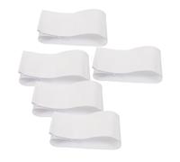 PEPLAYTAL 5 pièces Brassard Capitaine Football Blanc Ajustable Nylon Confortable pour Entraînement Équipe Jeunes et Adultes Design DIY Personnalisable