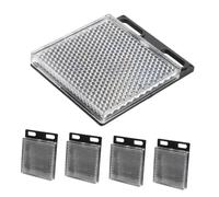 PEPLAYTAL 5 Pièces Square Beam Sensor Reflector Panel Retro Reflective Grating for Vehicle Traffic Safety Night Visibility and Easy Installation