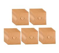 PEPLAYTAL 50 pièces Enveloppes Kraft Vintage pour CD DVD Pochette de Rangement avec Fermeture Cœur Protection pour Collections et Cinéma et Musique